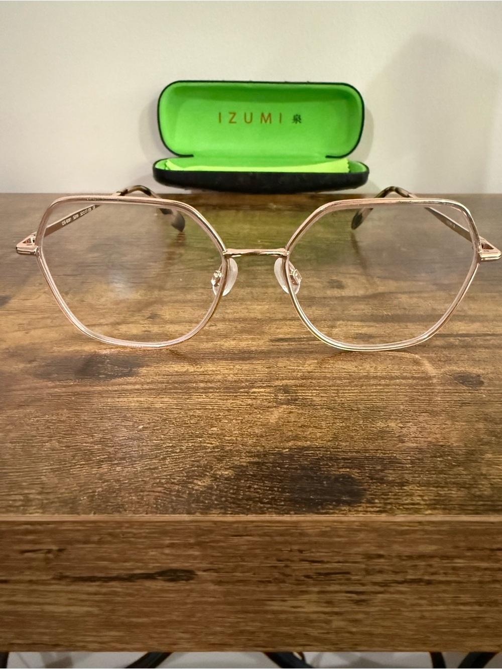 Izumi Women's Blush Rose Gold Geometric Frame Eyeglasses - OS-9381 S209 2025